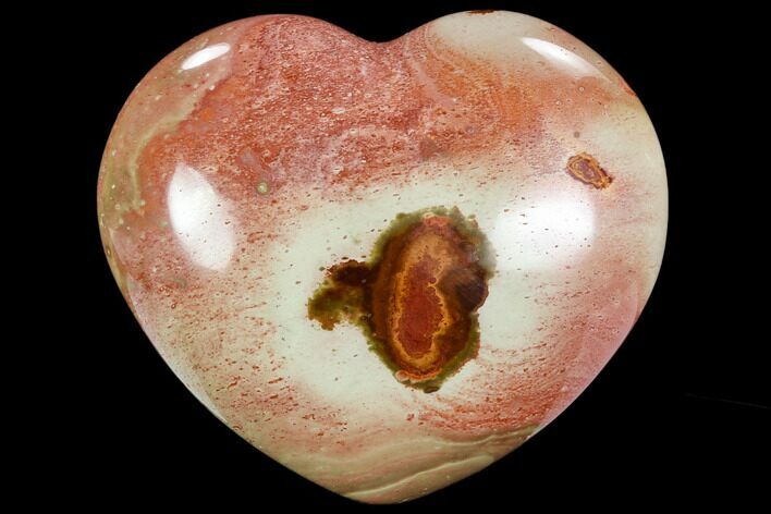 Wide, Polychrome Jasper Heart - Madagascar #108327